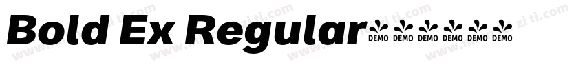 Bold Ex Regular字体转换